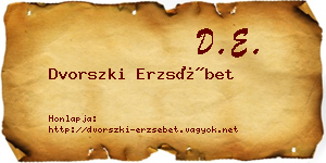 Dvorszki Erzsébet névjegykártya